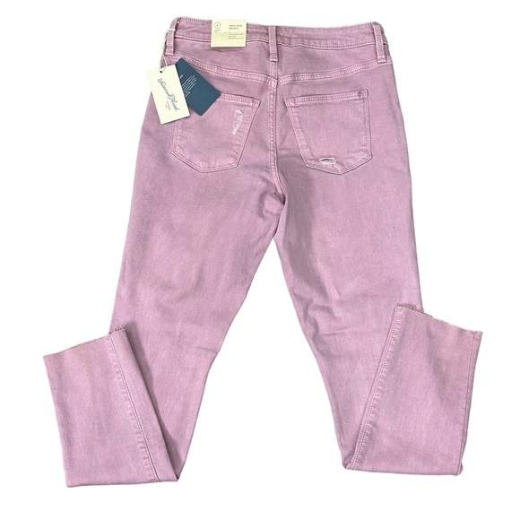 Women's Universal Thread 26 2 Regular Pants Jeans Denim Pink High Rise Skinny - Picture 4 of 12